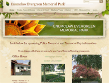 Tablet Screenshot of enumclawcemetery.com